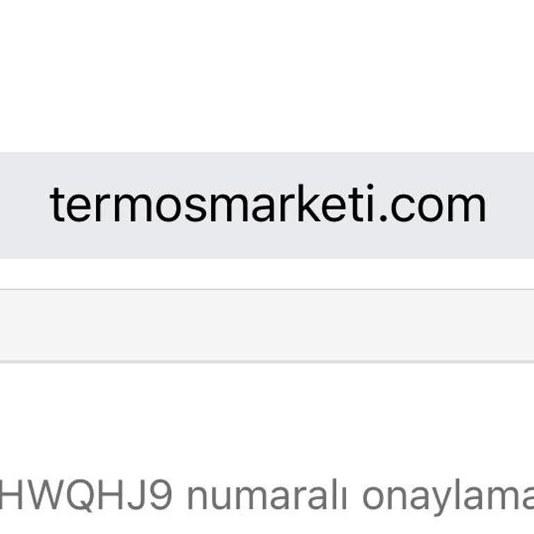 Termosmarketi.com'dan Sipariş Sonrası İletişim Sorunu