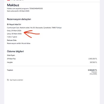Yanıltıcı Rezervasyonla Mağduriyet