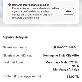 Yanlış İle Gönderilen Sipariş Ve Yetersiz Müşteri Hizmeti