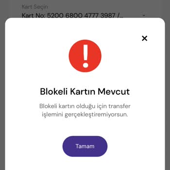 Bloke Olan Kartım Nedeniyle Mağdurum