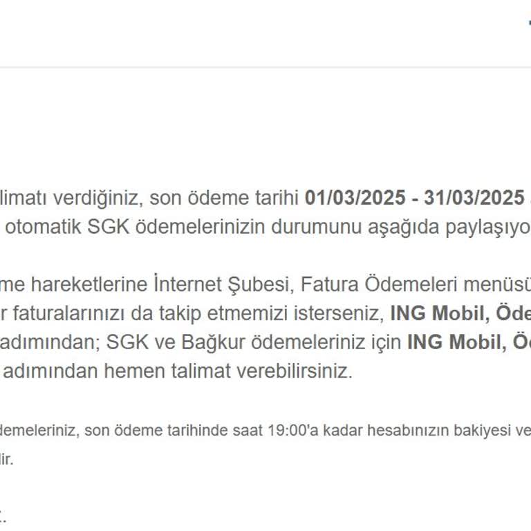 ING Bank'ın Yanıltıcı Otomatik Ödeme Talimatı İddiası