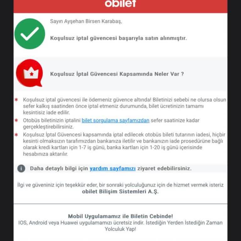 İptal Güvencesi Sorunu Ve İade Talebi