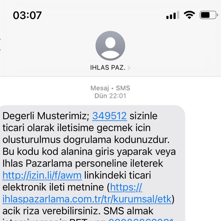 Bilinmeyen Ticari İletişim: Kişisel Verilerimin İhlaline Karşı Acil Müdahale Talebi