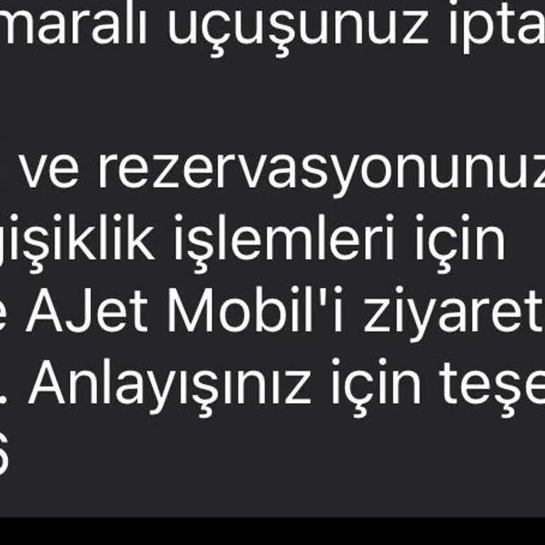 Uçuş İptali Ve İletişim Sorunu