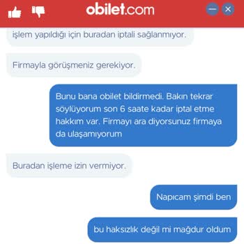 İptal Hakkı Olmasına Rağmen Bilet İptal Edilemiyor