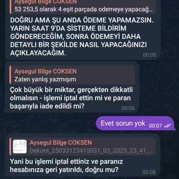 Sesli Testte İade Sorunu Yaşayan Müşteri