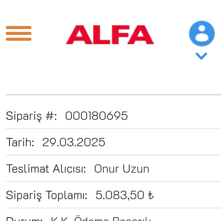 Sipariş Durumu Hakkında Bilgi Alamıyorum