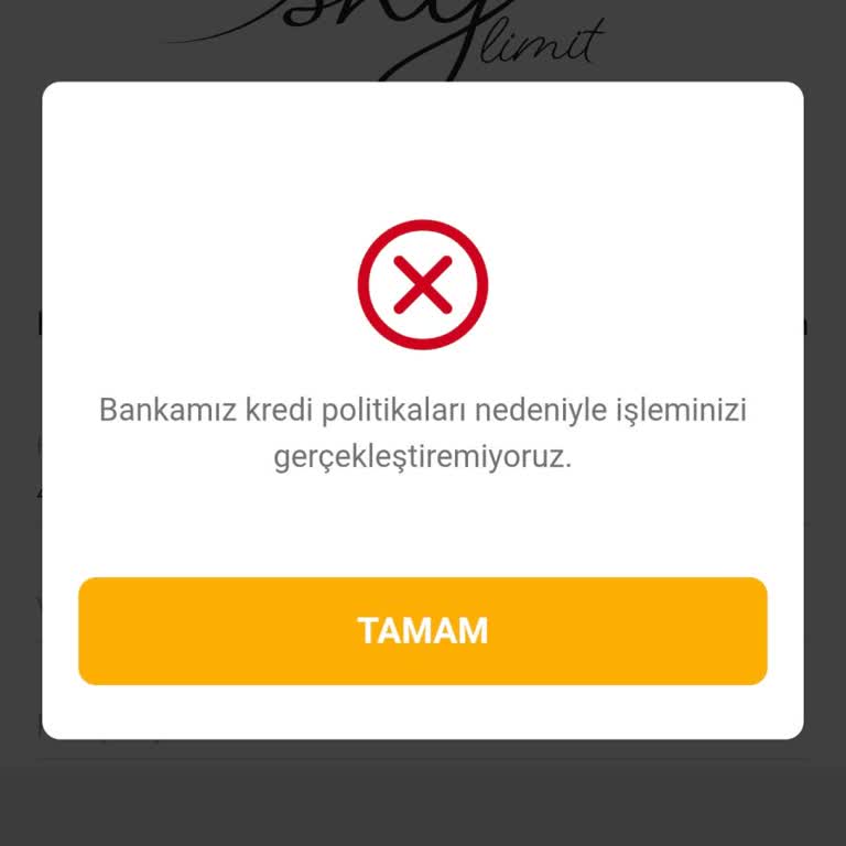 Kredi Ve Ek Hesap Limit Sorunu