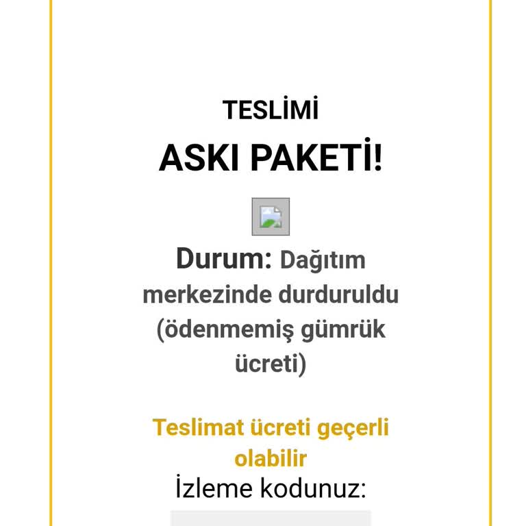 Yabancı Kargo Şirketlerinin Rahatsız Edici Bildirimleri