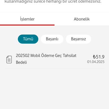 Kullanılmayan Hizmet İçin Haksız Tahsilat