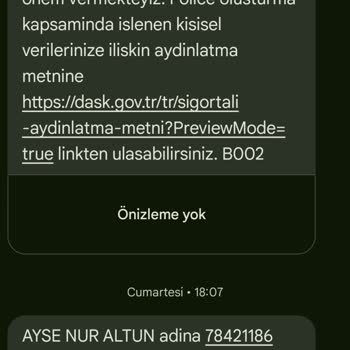 DASK Sözleşmesi Onaysız Sonlandırıldı