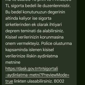 DASK Sözleşmesi Onaysız Sonlandırıldı