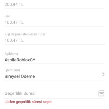 Robux Alışverişinde Yaşanan Sorun