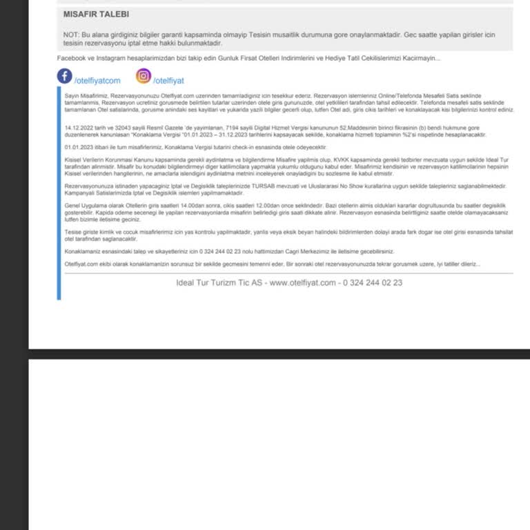 Rezervasyon İptalinde Zorlu Süreç