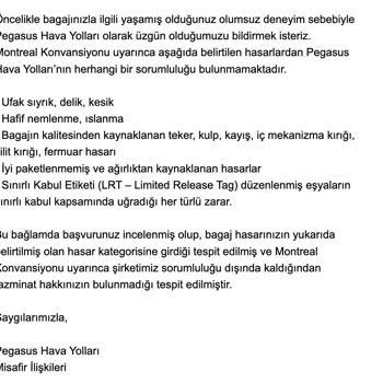 Hasarlı Bavul Ve Yetersiz Müşteri Hizmeti