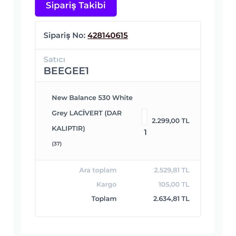 Dar Gelen Ayakkabı İçin İade Sorunu