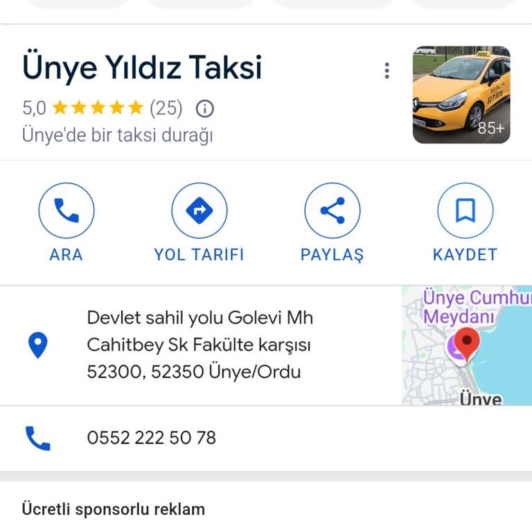 Ünye'de Taksi Durağındaki Rekabet Sorunları