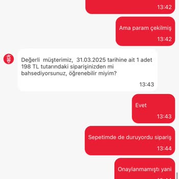 Burger King'de Sipariş Sorunu Ve İade Talebi