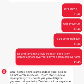Burger King'de Sipariş Sorunu Ve İade Talebi