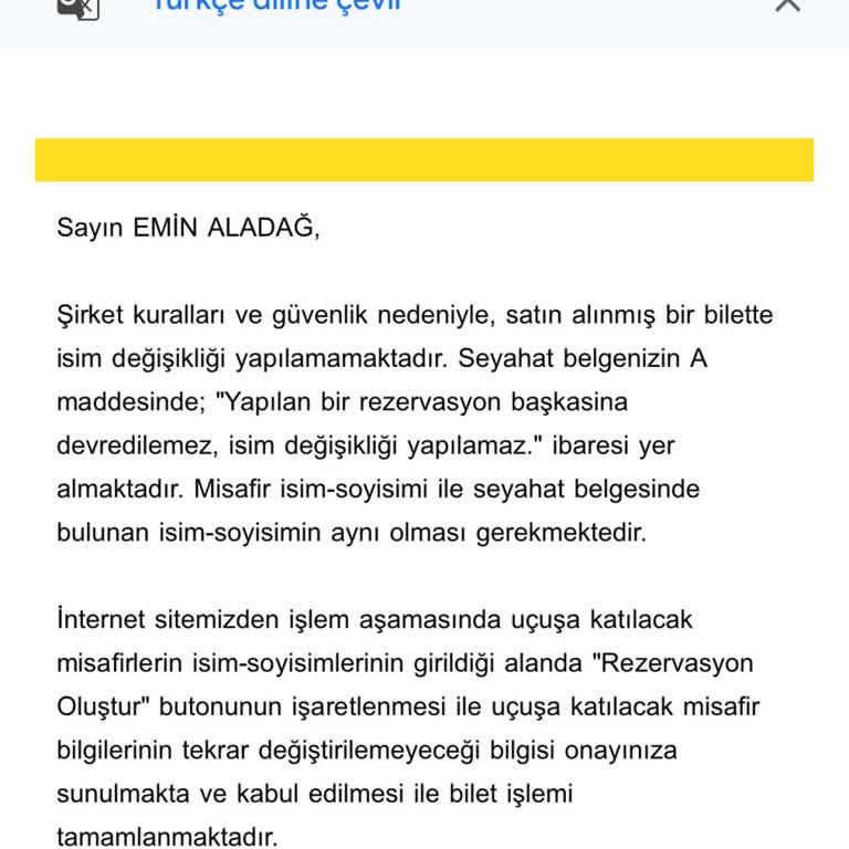 Yanlış Kişiye Kesilen Bilet Ve İade Sorunu