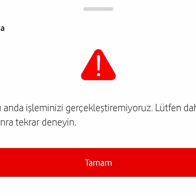 Vodafone Pay'da Kimlik Doğrulama Sorunu