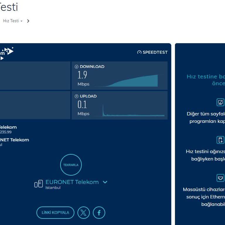 İnternet Hızım Taahhüt Edilenin Altında