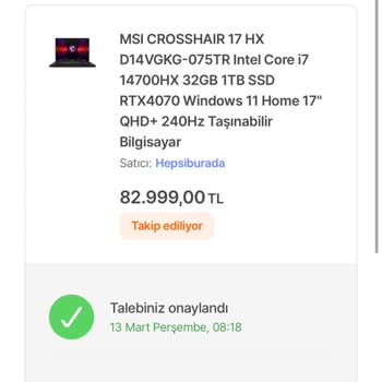 Hepsiburada'dan Alınan Laptopun Değişim Süreci Mağduriyeti