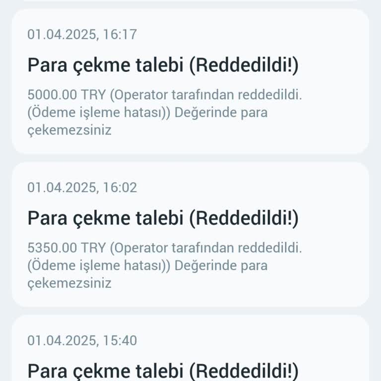 Çekim Taleplerim Sürekli Reddediliyor