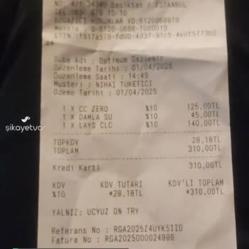 Paribu Cineverse Fahiş İçecek Yiyecek Fiyatları