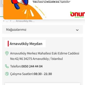 Onur Market'te Eksik Ürün Ve Ulaşılamayan Müşteri Hizmetleri Sorunu
