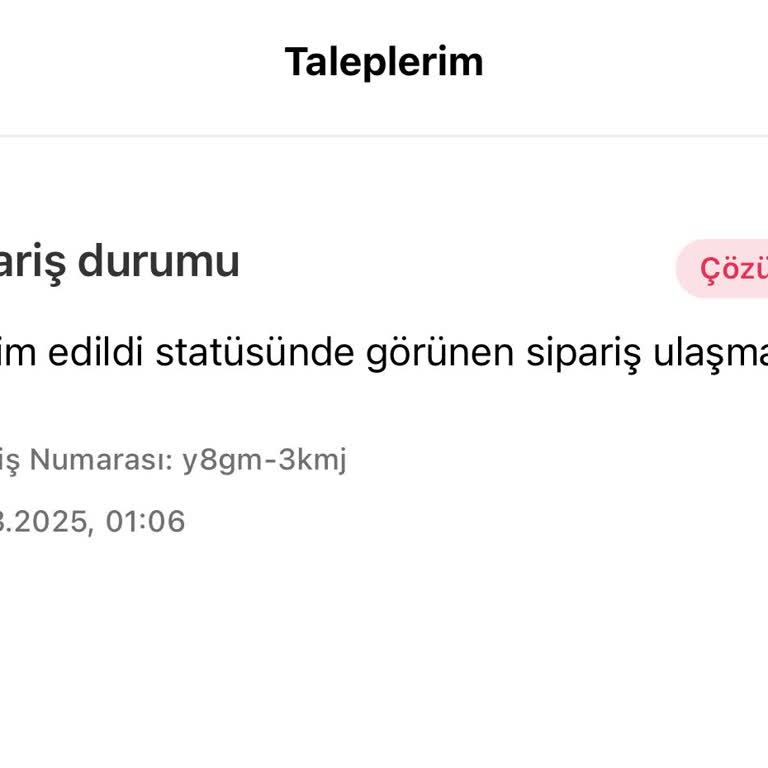 Teslim Edilmeyen Sipariş Ve Sessiz Müşteri Hizmetleri