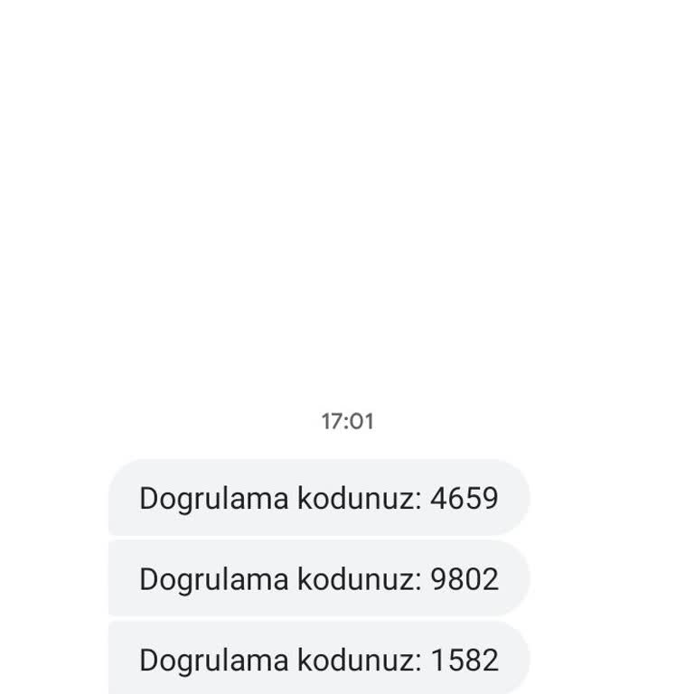 Bilinmeyen Numara Üzerinden Gelen Kodlar
