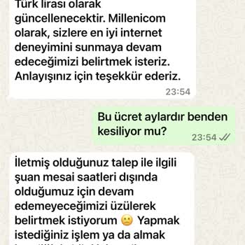 Millenicom İnternet Hizmetinde Sürekli Bağlantı Sorunları Ve Yetersiz Müşteri Desteği