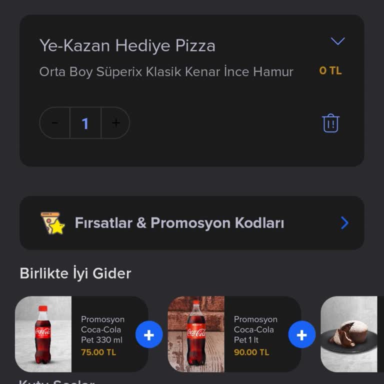 Hediye Pizza Kazanmak İçin Ekstra Harcama Gerekliliği