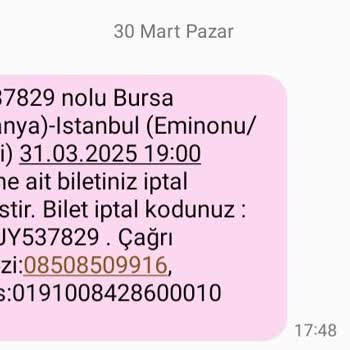 Bilet İptali Sonrası Bilgilendirme Eksikliği
