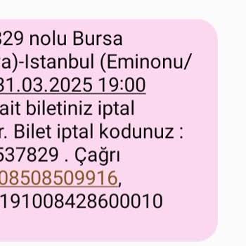 Bilet İptali Sonrası Bilgilendirme Eksikliği