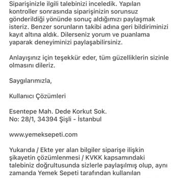 Soğuk Yemek Ve İlgisiz Destek