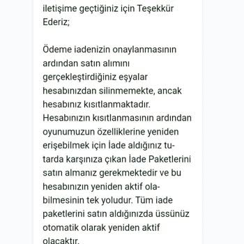 Yanlışlıkla Alınan Paket Yüzünden Oyunum Kısıtlandı