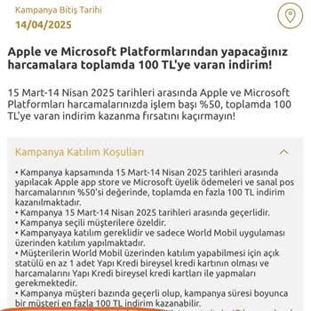 Yapı Kredi Kampanya Hatası: Apple Harcamam Sayılmadı