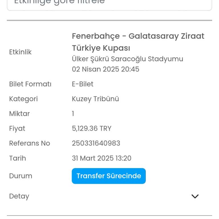 Satın Alınan Maç Biletinin Passolig'de Görünmemesi