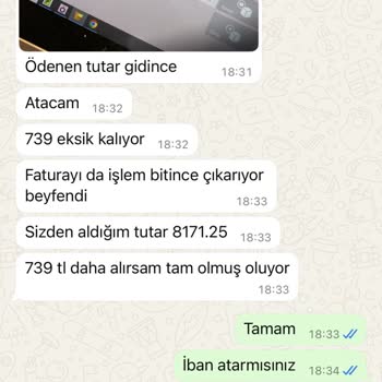 Eksik Ödeme Talebi Ve Fatura Sorunu