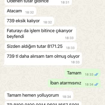 Eksik Ödeme Talebi Ve Fatura Sorunu