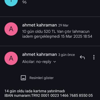 İade Edilmeyen Ücret Ve İletişim Sorunu