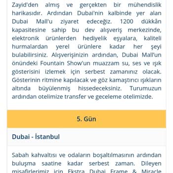 Dubai Turu Hayal Kırıklığı