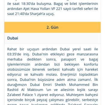 Dubai Turu Hayal Kırıklığı