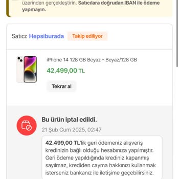 Kredi Puanımı Düşüren İptal Edilmiş Sipariş Sorunu