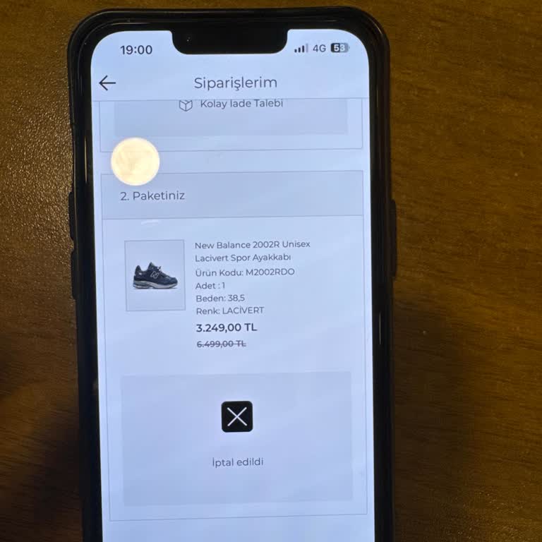 Yanlış Stok Bilgisi İle İptal Edilen Sipariş