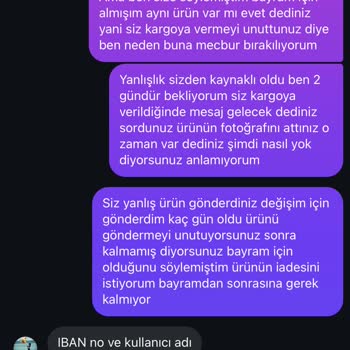 Yanlış Ürün Ve Eksik İade Ücreti Sorunu