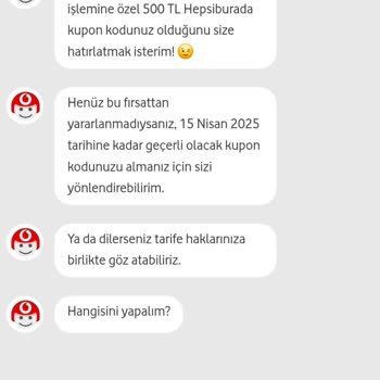 Vodafone'dan Beklenen Kupon Krizi