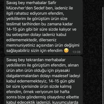 Beymen'den Aldığım Bileklik İade Sorunu